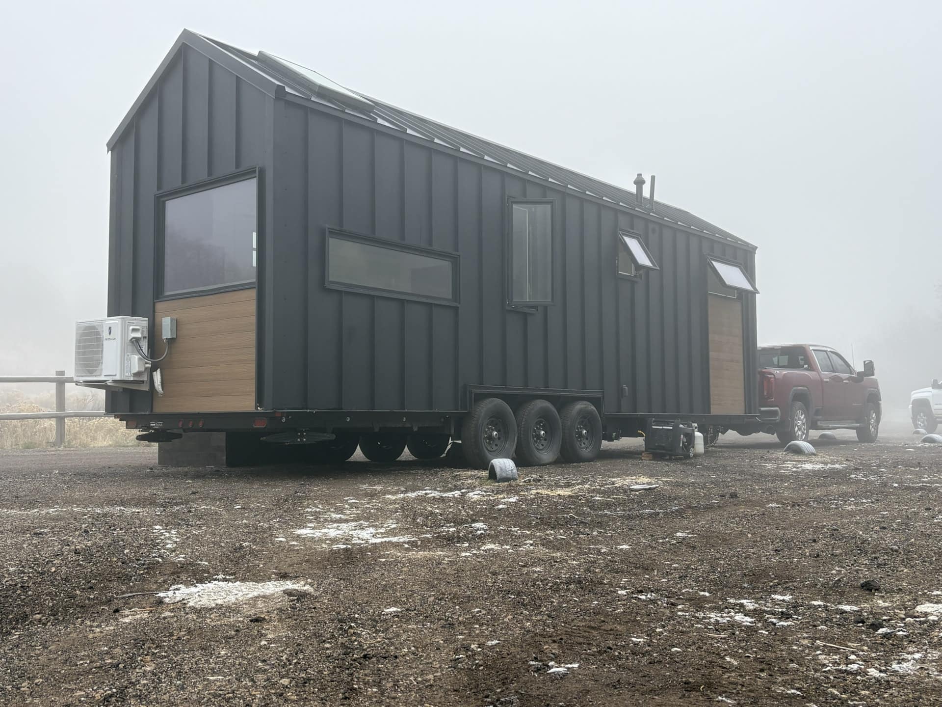 Brand new custom black tiny house on Iron Eagle trailer for sale in Utah