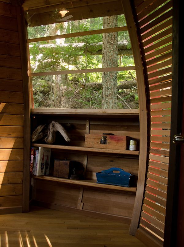Interior of The HemLoft Treehouse Cabin