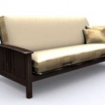Metal and Wood Futon