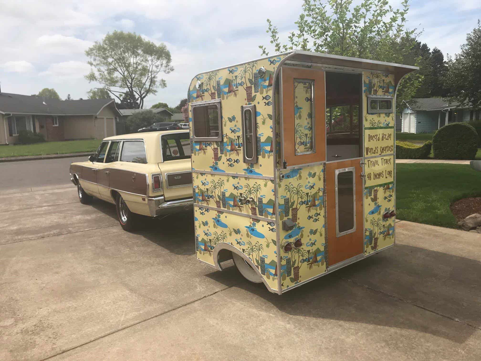 Builder Bob Gallagher with the Mighty Munchkin travel trailer