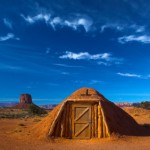 Hogan, the traditional Navajo red clay earth house