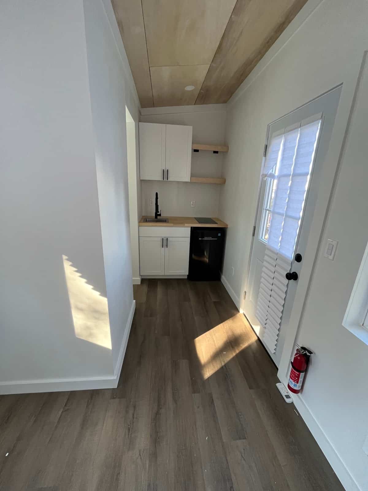 Entry and kitchenette of the NOAH certified tiny house