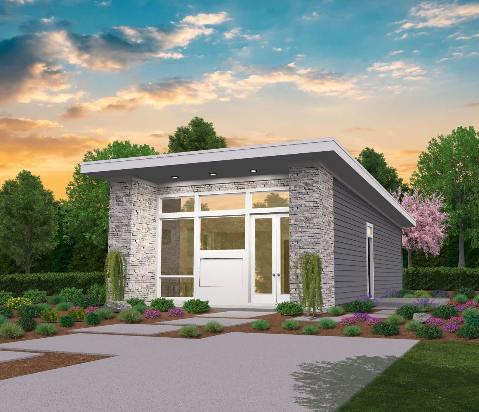 oma – Charming, Small, Modern House Plan 2
