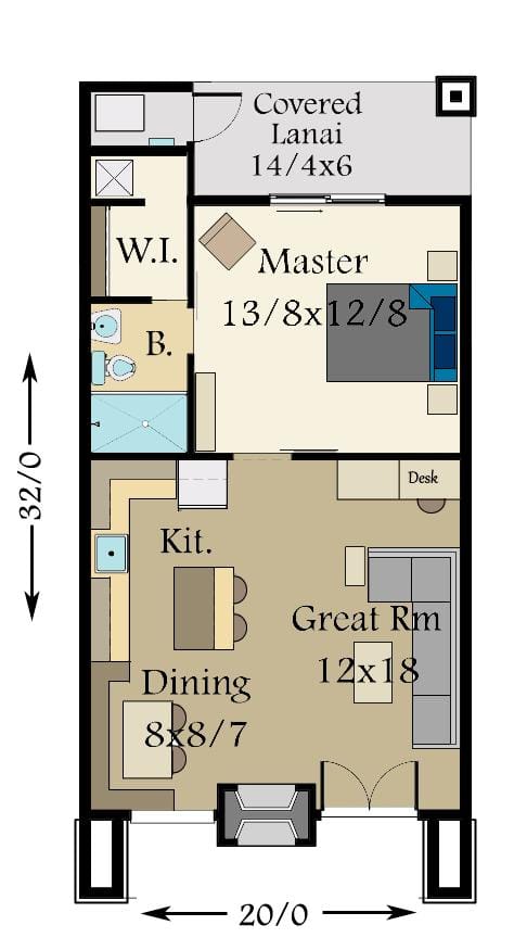 oma – Charming, Small, Modern House Plan 3