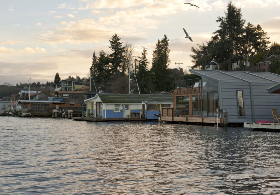 The Beautiful Portage Bay Floating Home by Ninebark Design Build