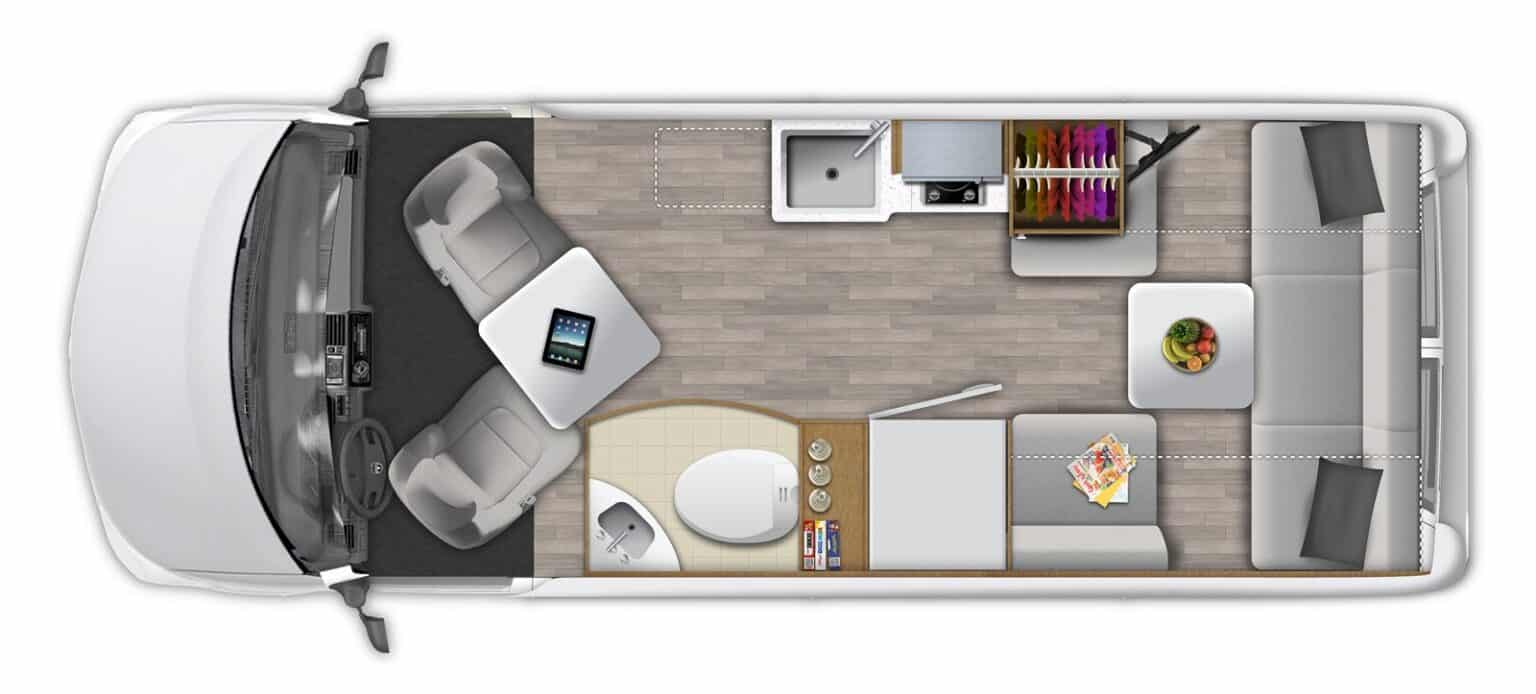 Roadtrek Zion: A ProMaster Camper Van with an Open Aisle for Bikes and ...