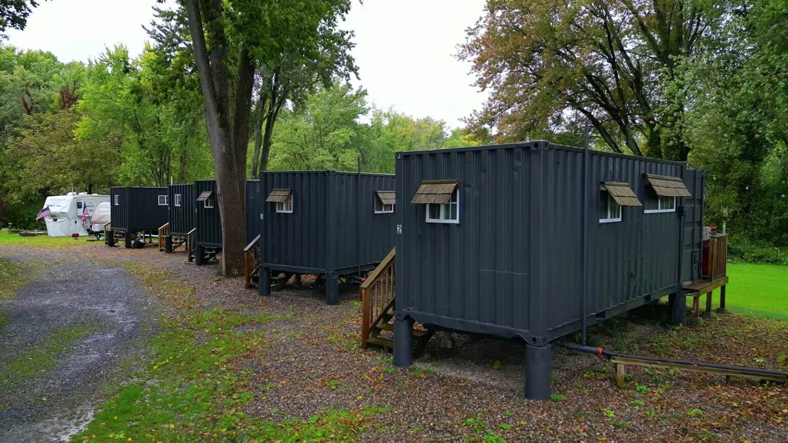 Shipping Container Cabins on Fish Creek: A Tiny Hotel Near Saratoga ...