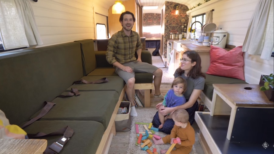 Parents, A Toddler, Baby and Dog: Adventure Bus Life