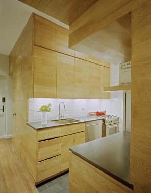 Kitchen in a small apartment studio