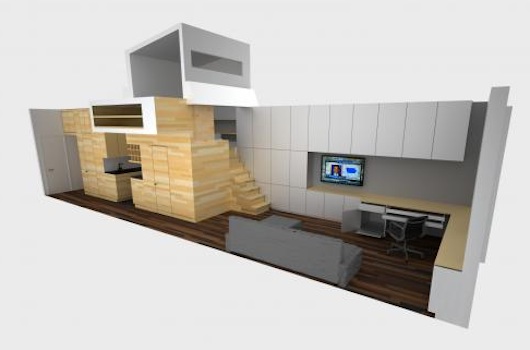 Modern and Minimalist 500 Square Foot Small Apartment Studio Design