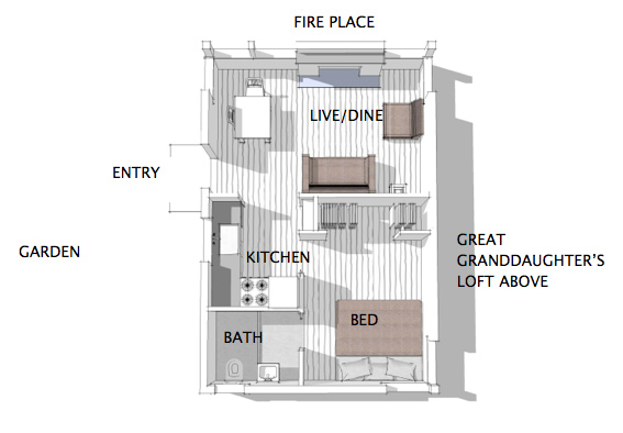 Backyard Micro Cottage Floor Plan