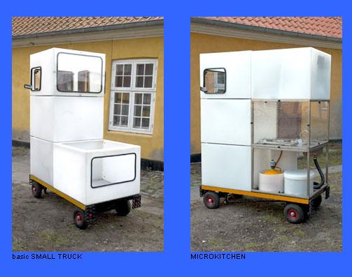 small bicycle truck micro kitchen
