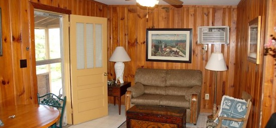 Inside Small Rustic Cabin at Lost Lodge