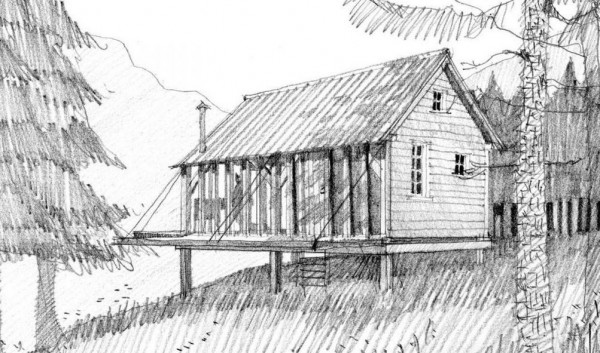 Small Cabin with Folding Porch