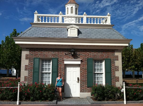 Andrea with another Small House at Epcot