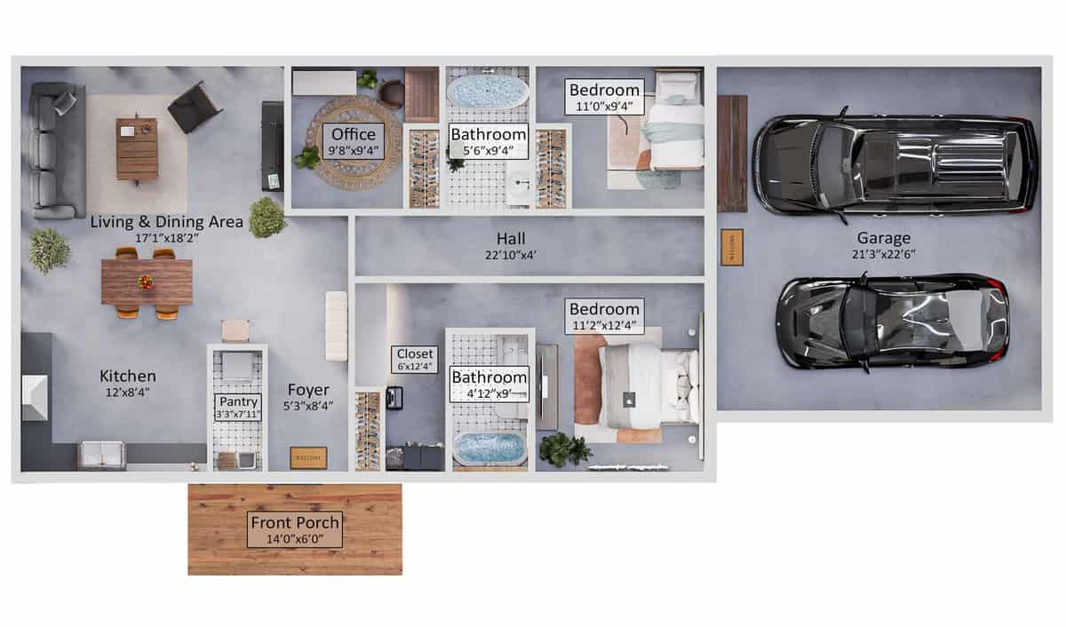 Small Barndominium Floor Plan