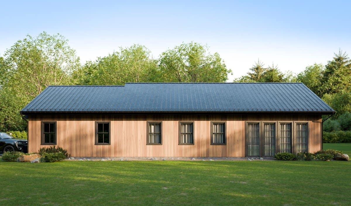 Small Barndominium Back View