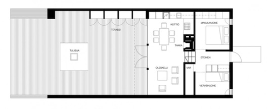 Small Wedge House Floor Plan