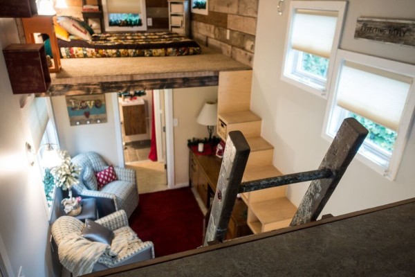 tiny house view from upstairs