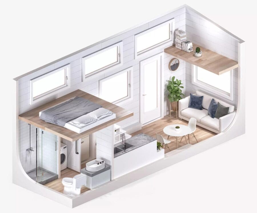 The Element: Modern & Spacious Tiny House Plans by Tiny Home Builders
