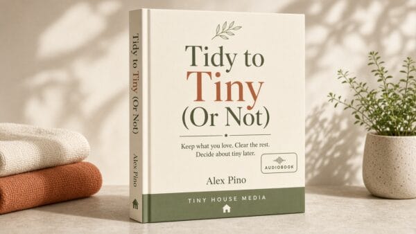 Tidy to Tiny (Or Not) audiobook cover — Tiny House Talk
