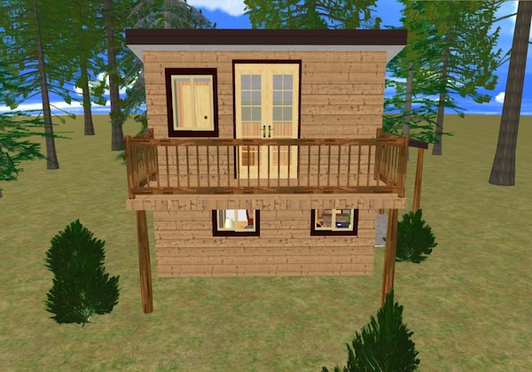 Tiny Cube House with Balcony