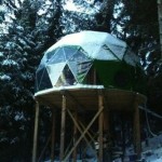 Tiny Geodesic Dome Home on Stilts with a View