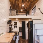 24′ Tiny House with Scorched Shiplap Ceilings & Live Edge Bartop 10