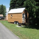 Tiny Log Cabin Rental on a Trailer