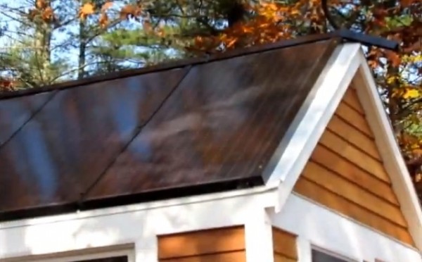 Tiny House with Solar Roof Panels