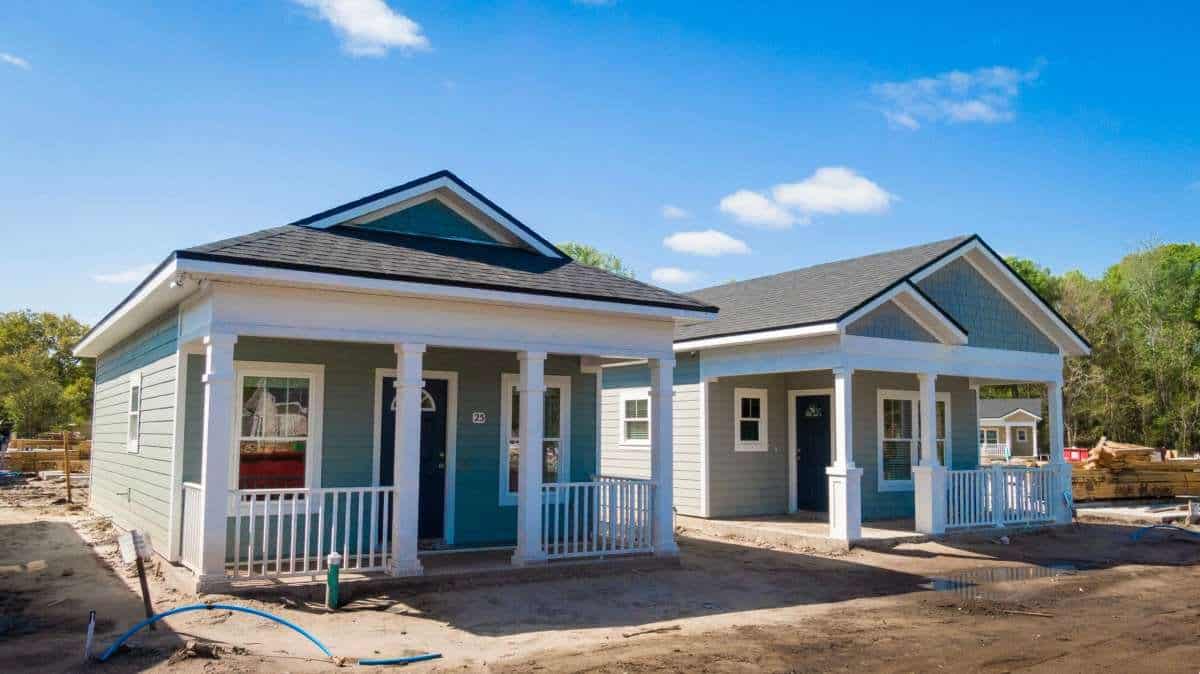 Aerial View of Tiny Houses on Navaho