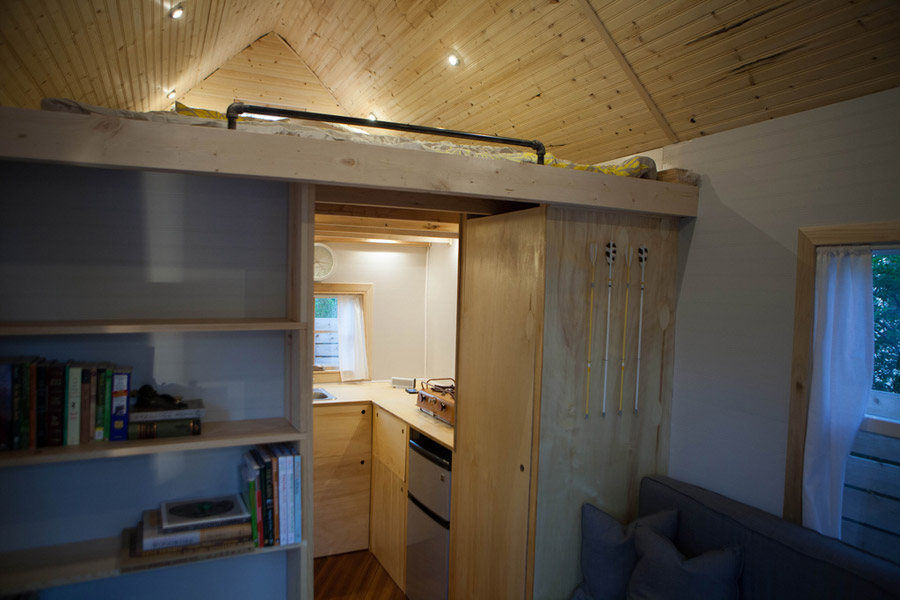 Interior of Tiny House with Loft