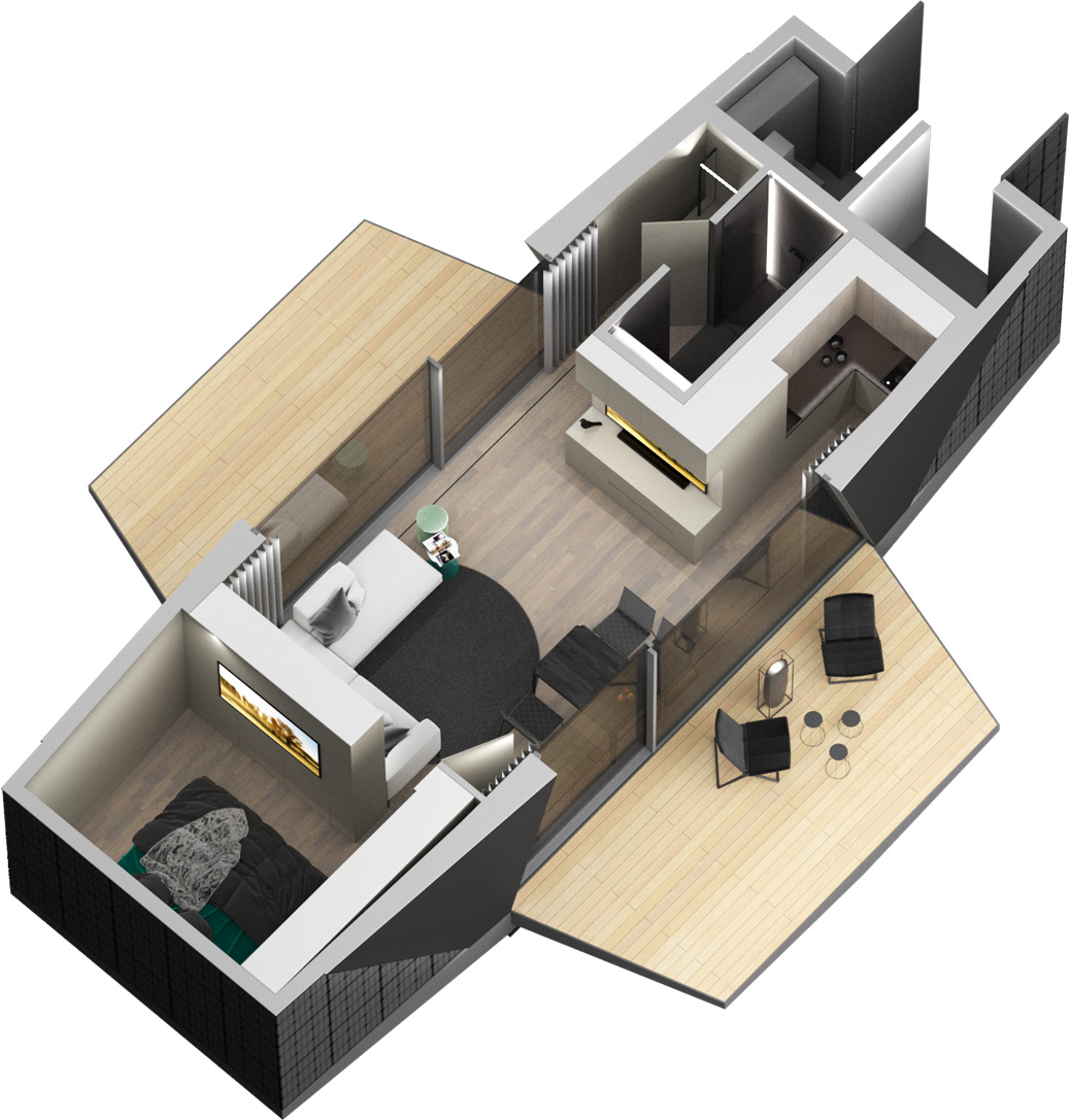 Curated visual reference: Off Grid Prefabricated Apartment Reference: Iohouse Self Contained Off Grid Prefabricated Tiny House Wonder