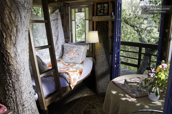 Downstairs Bed in Treehouse