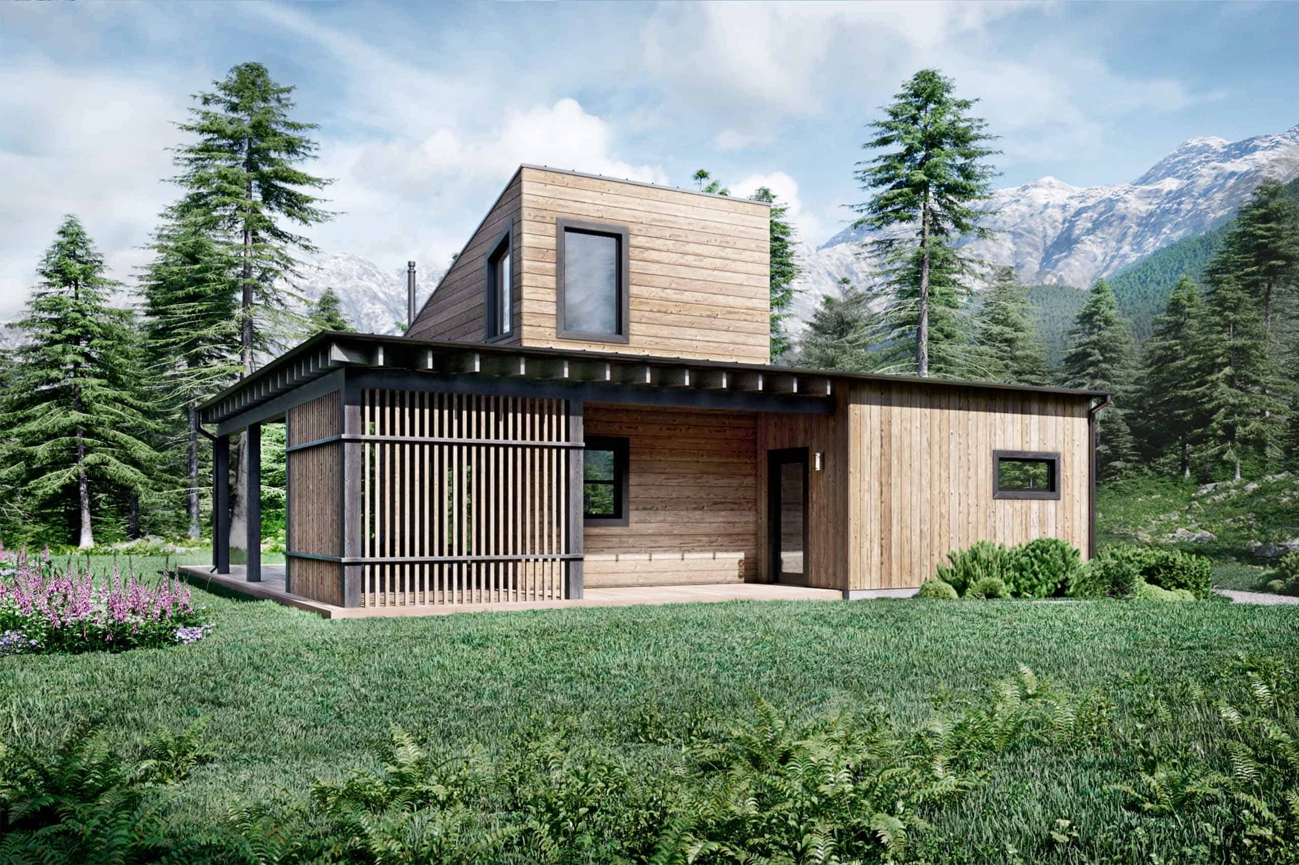 Truoba 321 Modern 1410 Sq. Ft. House Front Elevation
