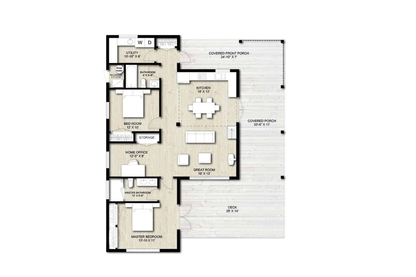 Truoba 321 Detailed First Floor Plan Layout