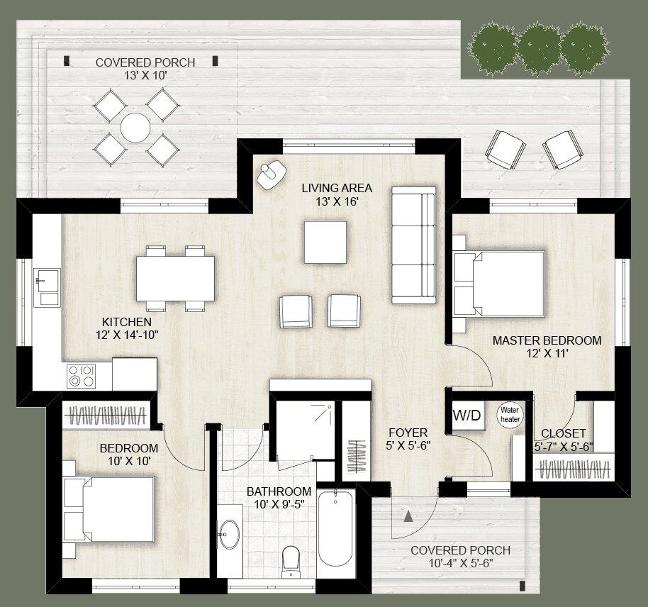 Truoba Mini 118 Detailed Floor Plan Layout