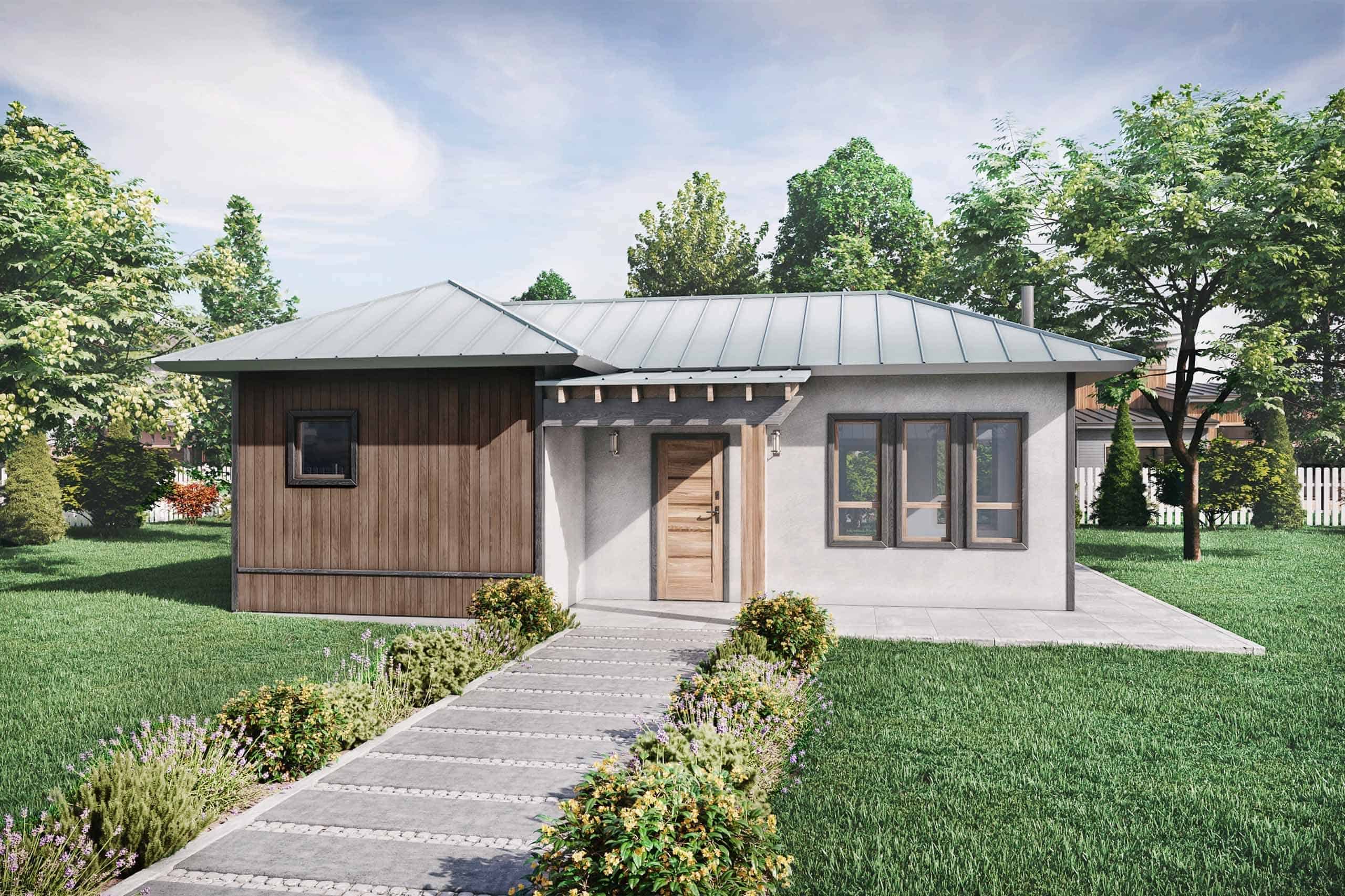 Truoba Mini 120 Modern 532 Sq. Ft. House Front Elevation