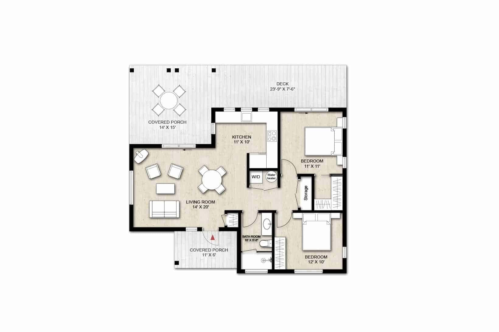 Truoba Mini 217 Detailed Floor Plan Layout