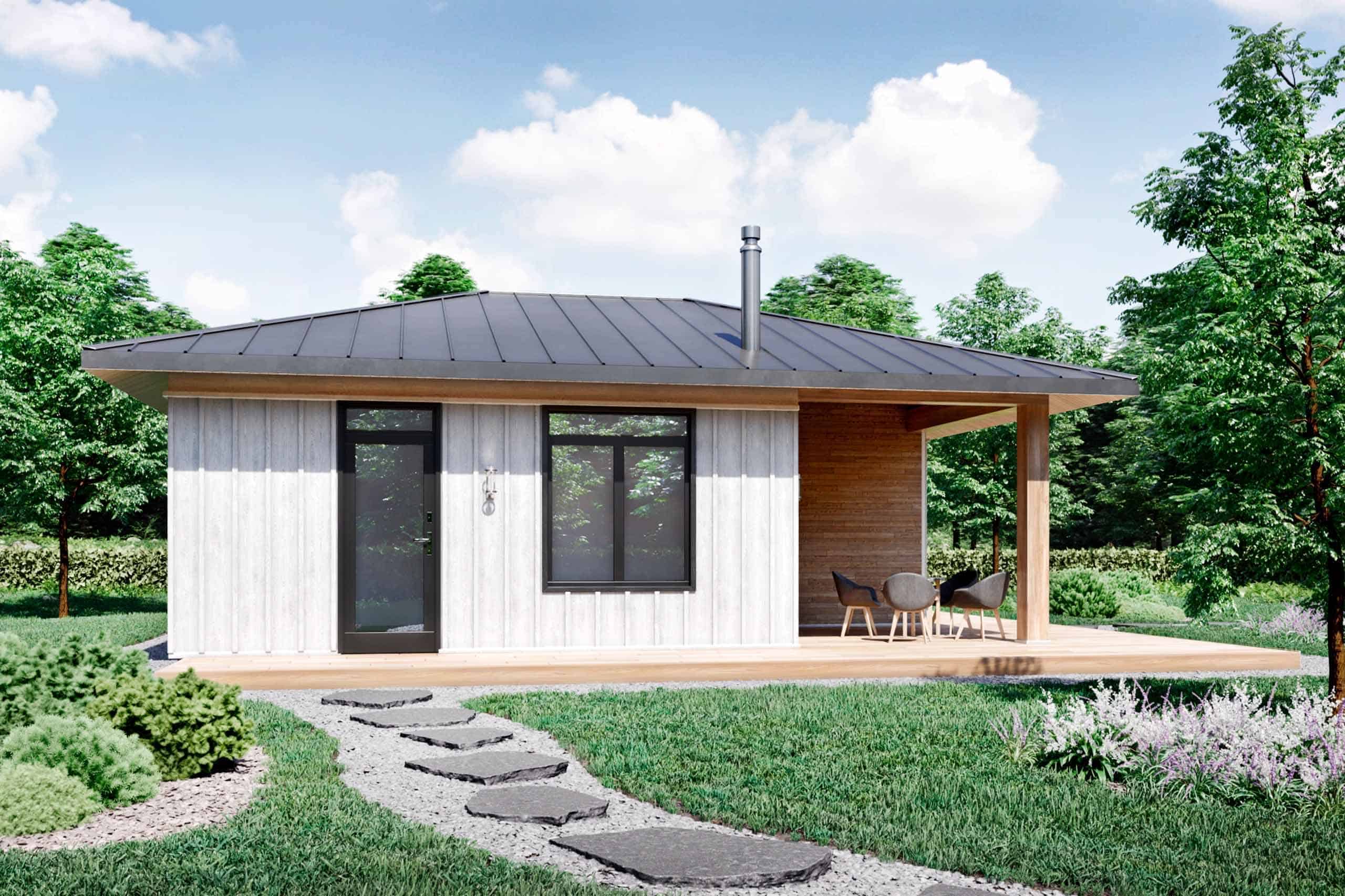 Truoba Mini 221 Modern 650 Sq. Ft. House Front Elevation