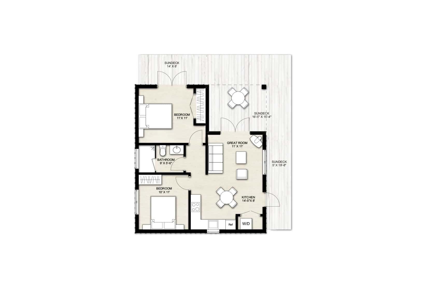 Truoba Mini 221 Full House Plan Rendering