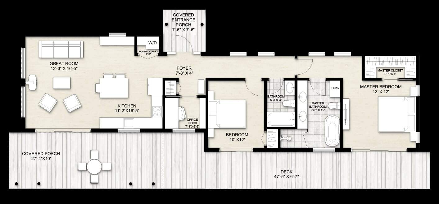 Truoba Mini 222 Detailed Floor Plan Layout