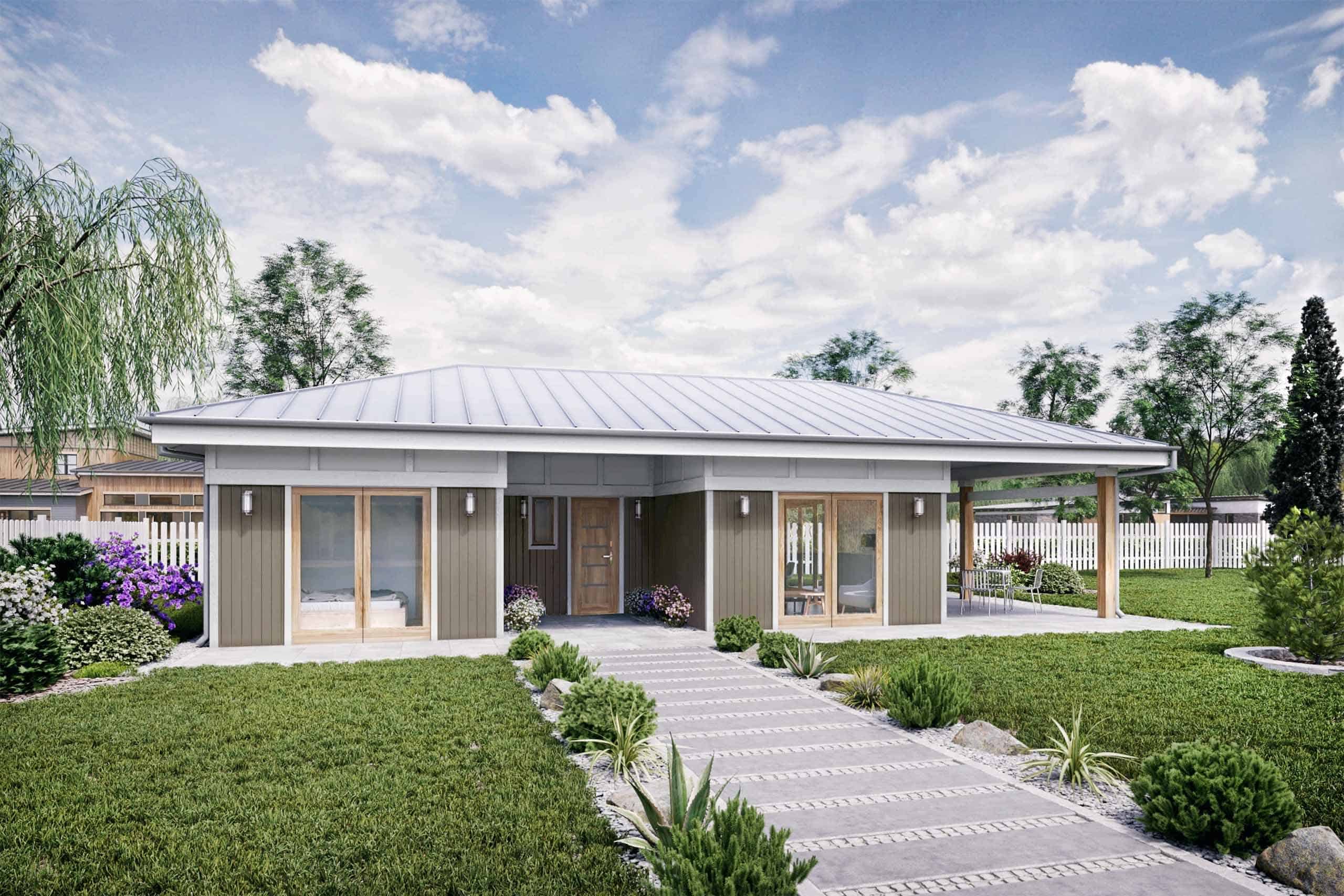 Truoba Mini 319 Modern 795 Sq. Ft. House Front Elevation