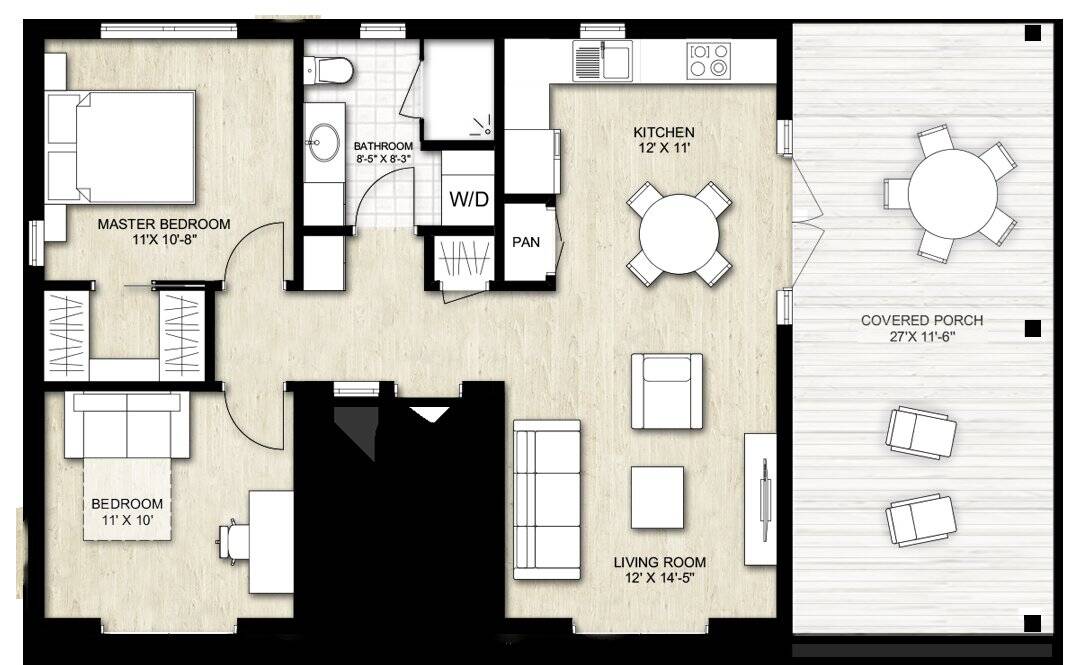 Truoba Mini 319 Full House Plan Rendering