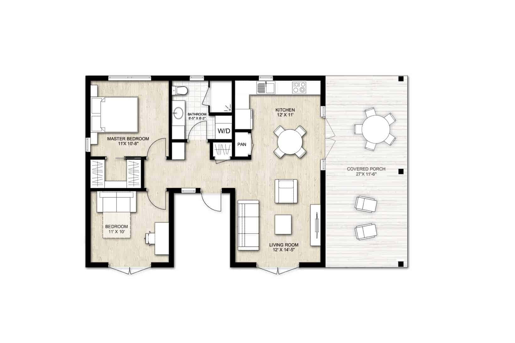 Truoba Mini 319 Detailed Floor Plan Layout