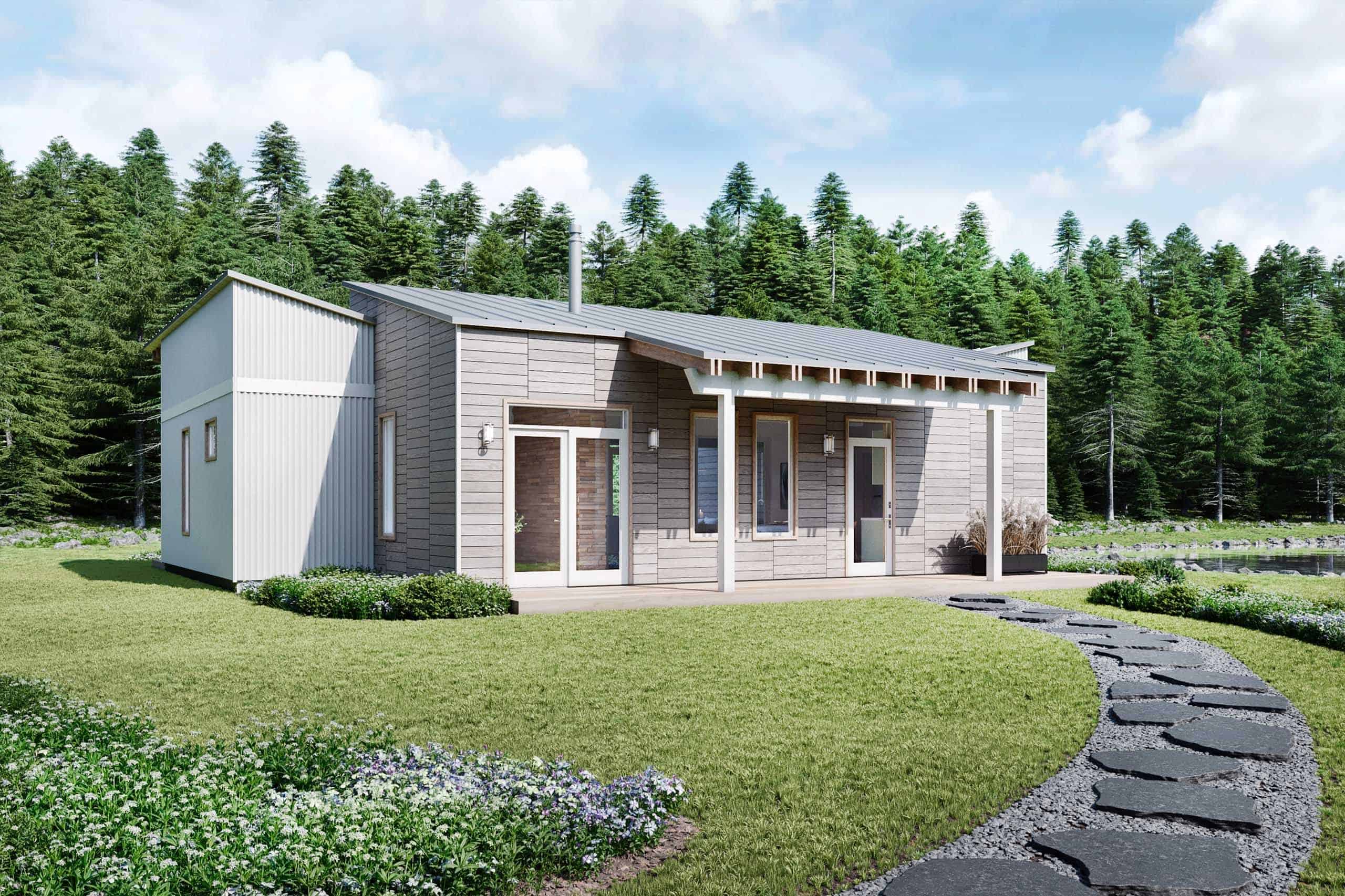 Truoba Mini 721 Modern 1162 Sq. Ft. House Front Elevation