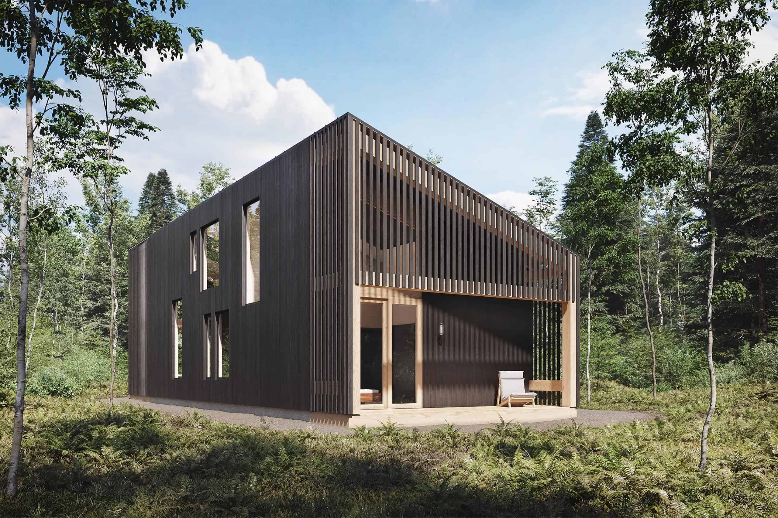 Truoba Mini 822 Modern Home Rear Elevation