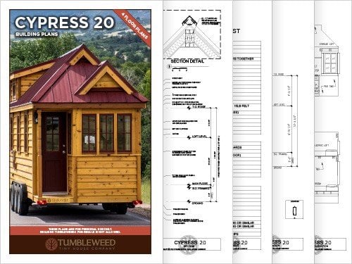 Tumbleweed Tiny House Cypress 20 exterior rendering with bay windows and corner porch