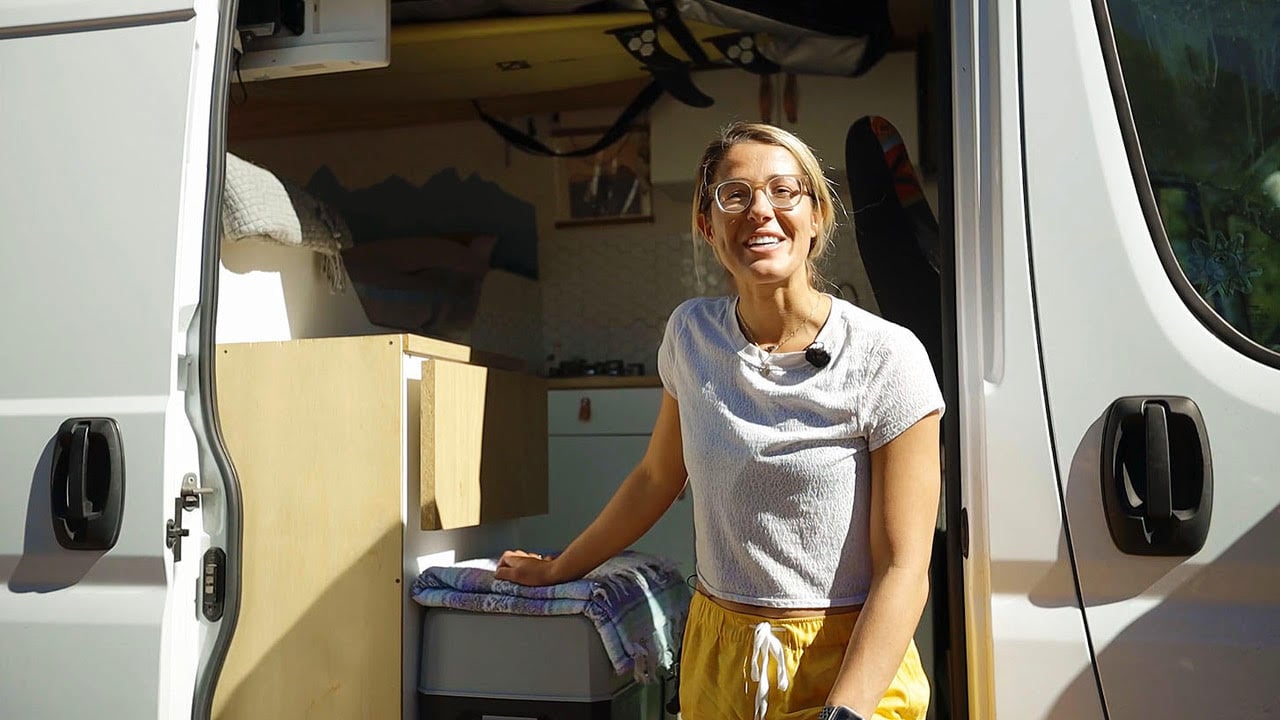 Remote Work & Travel from her Promaster Van