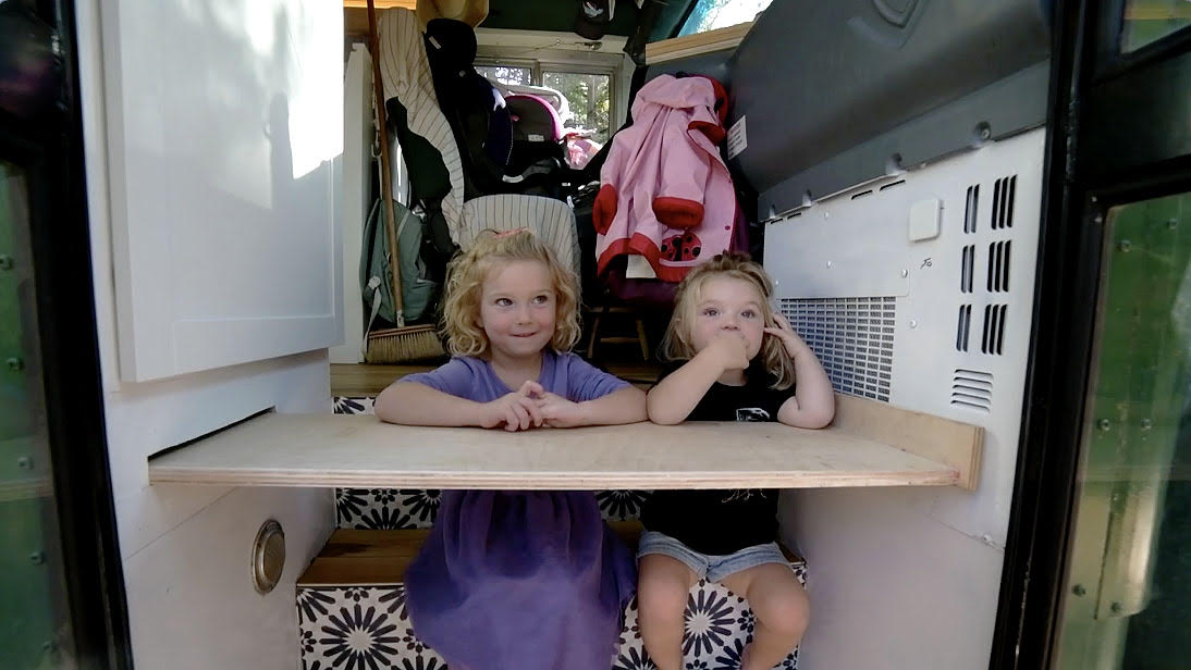 Family of Four in “Green Bean”: Their Bus Conversion Home